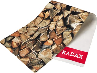 KADAX Tafelloper van vilt, robuuste vilten loper, tafelband, onderhoudsvriendelijke loper voor keukentafel, woonkamer, eetkamer, tafeldecoratie, tafelloper, vilten tafelloper (houtblok)