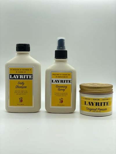 Layrite set - Shampoo 300ml - Grooming spray 200ml - Original deluxe pomade 120gr.