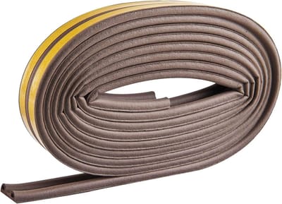 EPDM Rubber Profiel - Tochtstrip P-profiel - Tochtwerend maken - Zelfklevend EPDM rubber - 6 ml - Bruin