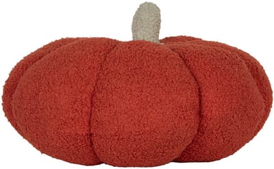 Clayre & Eef Decoratie Pompoen Ø 20x14 cm Rood Polyester Herfst decoratie