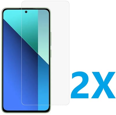 Screenprotector Glas - Tempered Glass Screen Protector Geschikt voor: Xiaomi Redmi 13 4G / Redmi 13 5G / Poco M6 - 2x