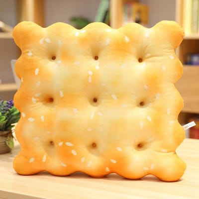 Nouveau Coussin Peluche Simulation Biscuits 38cm Coussin Peluche Jouet Peluche Poupée Enfants Décoration Maison Coussin de Siège Biscuits Coussin de Siège de Chaise de Voiture