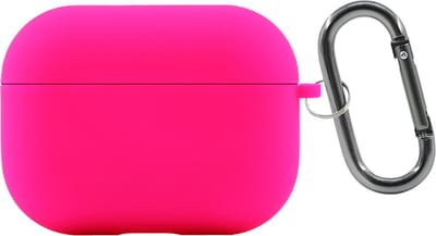 AirPods Pro en Pro 2 Case – Siliconen Hoesje met Clip – Schokbestendig – Geschikt voor Draadloos Opladen – Neon Roze