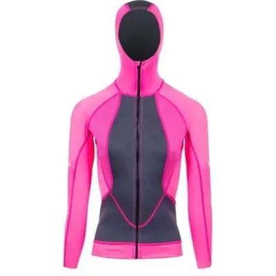 Beuchat Atoll With Hood Rash Guard Met Lange Mouwen En Volledige Ritssluiting Roze XL Vrouw