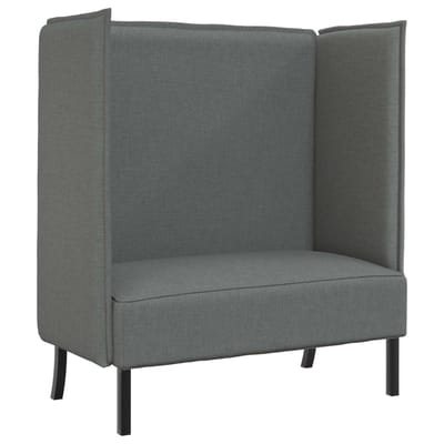 vidaXL - Hoog - rugbank - 101cm - Donkergrijs - Stof