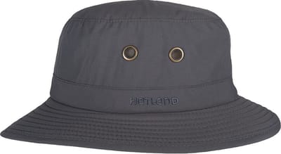 Hatland - Verkoelende UV Bucket hoed voor heren - Lykens Cooldown - Antraciet - maat M (57CM)