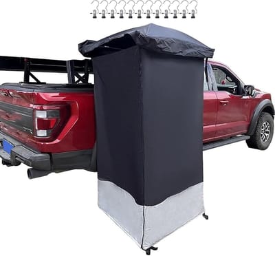 Daktent met Douche - Mobiele Cabine - Kamperen en Reizen - Privacy en Gemak - 103 x 160 cm - Zwart