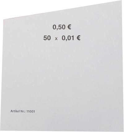 Muntrolpapier - Geldrollen - Kleingeld Sorteren - Volgens Richtlijnen - 10 Stuks - 1 Cent