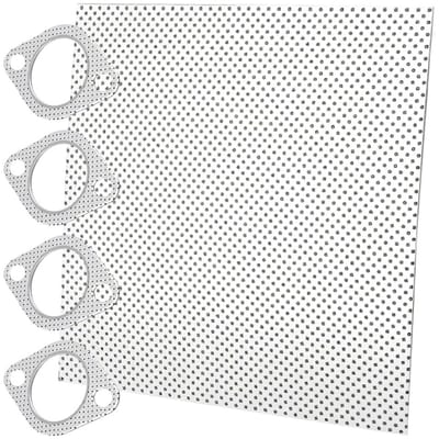 Universele Uitlaatafdichting, 20 x 20 cm, 1.6 mm Dikte, Meelaags Metaal, Hittebestendig tot 350 Graden, Afdichtpapier voor Auto en Motorfiets