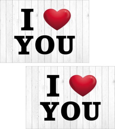 5x stuks i Love You postkaart/ansichtkaart/wenskaart - Valentijnsdag producten - Valentijnskaart/Moederdag