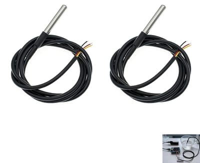 Digitale Temperatuursensor - Waterdichte Sonde - Nauwkeurige Metingen - 1-Draad Protocol - 1 Meter Kabel - Roestvrij Staal