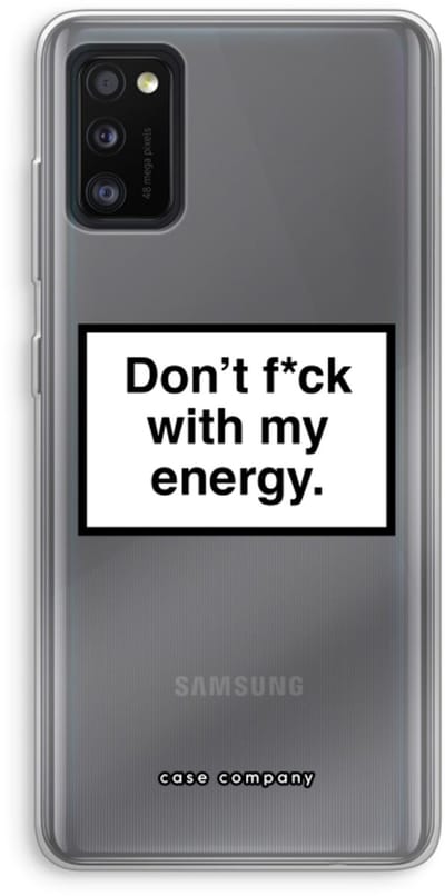 Case Company® - Hoesje geschikt voor Samsung Galaxy A41 hoesje - My energy - Soft Cover Telefoonhoesje - Bescherming aan alle Kanten en Schermrand