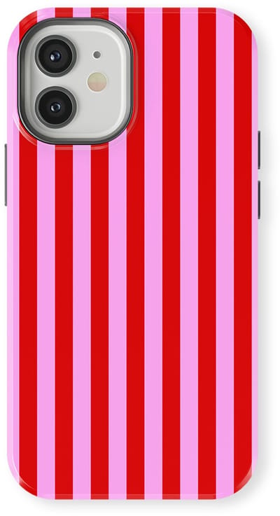 DripCase Gestreept Hoesje geschikt voor iPhone 12 Mini | Backcover met Mag | Stripes Motief | Trendy Case geschikt voor iPhone 12 Mini met Strepen Candy Stripes