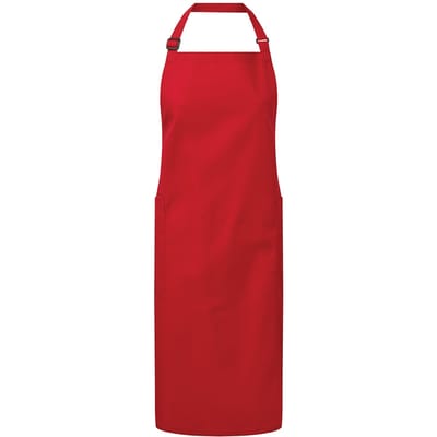 Premier Biologisch Fairtrade Gecertificeerd Gerecycled Volledig Schort (Rood)