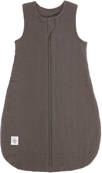 Casual Zomer Slaapzak voor Baby's zonder Mouwen - Muslin Katoen GOTS Unisex 62/68 - Grijs