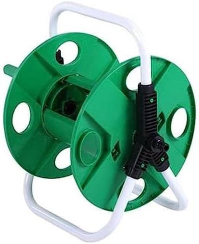 Tuinslanghaspel - Slangenhouder - Tuinonderhoud - Ergonomische slanggeleider - 31x39x42cm - Groen