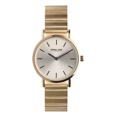 Lucardi Dames Donna Mae horloge goudkleurig - Horloge - Staal - Goudkleurig - 30 mm