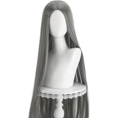 Lange Steile Cosplay Pruik 100cm Midden Scheiding Centraal Gespleten Blond Roze Rood Paars Hittebestendig Synthetisch Haar Pruiken