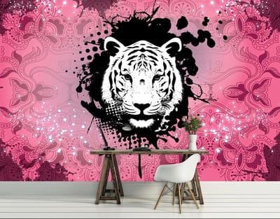 Tiger Abstract Photo Wallcovering
