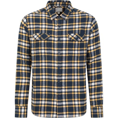 Mountain Warehouse Heren Overhemd met lange mouwen in molton (Indigo)