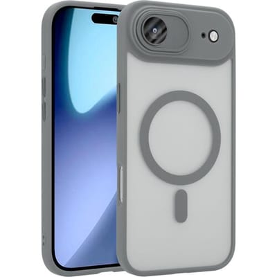 Coverzs luxe matte Magneet hoesje geschikt voor iPhone Air met camera cover (Grijs) – sterke case met premium bescherming, dun ontwerp en perfecte pasvorm - Camerabescherming