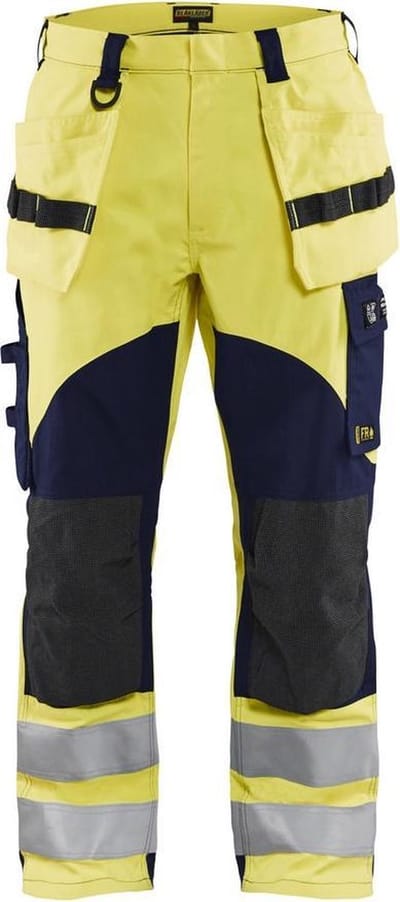 Blaklader Multinorm werkbroek Inherent 1589-1512 - High Vis Geel/Marineblauw - C50