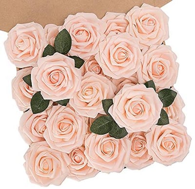 25 Stukken Kunstrozen voor DIY Decoratie en Bruiloften - Blush Pink