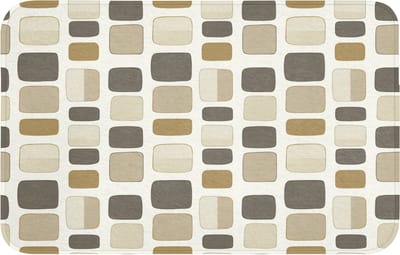 WC mat 80x50 cm - Antislip - Blokken - Vintage - Grijs - Toiletmat - Vloermat - Douchemat - Toilet tapijt - Toiletmatten