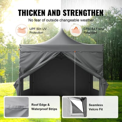 10x10 Ft Pop-Up Overkapping met Afneembare Zijwanden, Uv-Bestendige Waterdichte Tent voor Buitenevenementen, Terras, Tuin, Kamperen