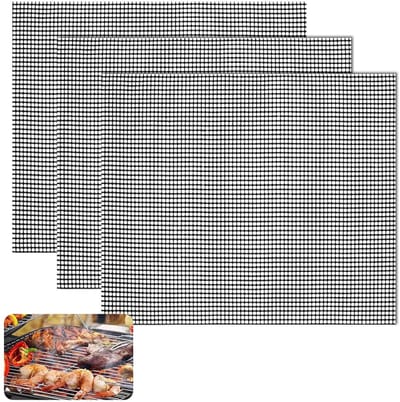 MTTproducts- Grillmat Herbruikbaar - BBQ Grillmat 40 x 30 cm - Anti-aanbak - Hittebestendig - Duurzaam - Eenvoudig te reinigen - Barbecue Mat