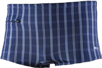 BECO Zwembroek Heren - Polyamide/elastaan - Blauw/wit - Maat M