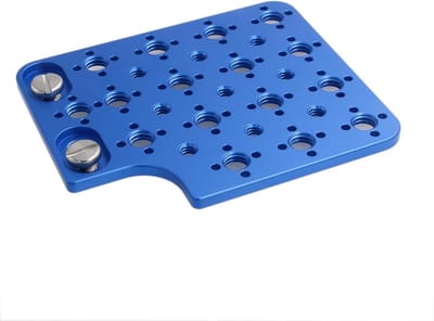 Camera Kaasplaat - Bevestigingsplaat Rig - Camera Accessoires Monteren - ARRI Alexa Mini Zijmontage - 10.16 cm Lengte - Blauw