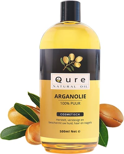 Arganolie 500ml + Pompje | Biologisch | Voordeelverpakking | Voor haar, huid en gezicht |100% Puur & Onbewerkt | Moroccan Argan Oil | Huidolie | Haarolie