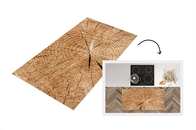 Keukenloper - Loper keuken - Boomstronk - Boom - Structuur - Hout - 120x60 cm - Keukenloper vinyl