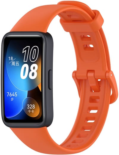 By Qubix - Siliconen bandje met gesp - Oranje - geschikt voor Huawei Band 10 / 9 / 8