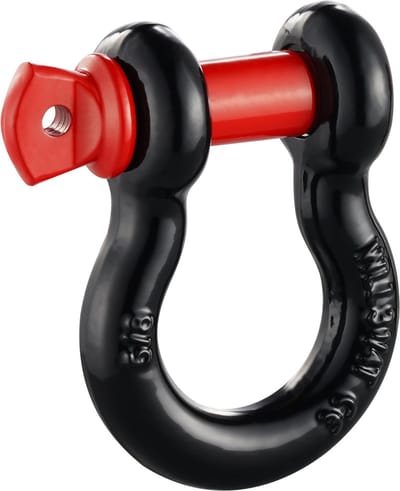 D-Ring Harpenset, Ultieme Sleepoplossing, 1.6cm,Dit -4 Pakket met 1.6cm D-Ring Harpsluitingen Is Een Robuust, Essentieel Hulpmiddel voor Het Bergen van Off-Road Voertuigen