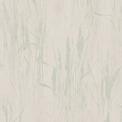Natuur behang Profhome 790945-GU vliesbehang licht gestructureerd met bloemmotief mat grijs patinagroen grijswit 5,33 m2