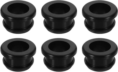 Rubberen Doppen - Tules Afdichtingen - Gaten Afdekken - Flexibel Siliconenrubber - 6 mm Binnendiameter - Zwart