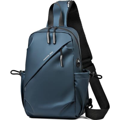 Heren Crossbody Tas Multifunctioneel Waterafstotend Borsttas Crossbody Schoudertas Casual Sport Rugzak Heren blauw