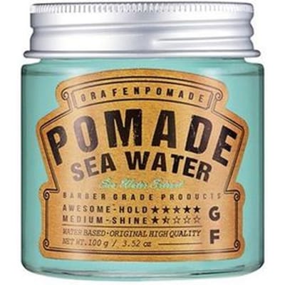 [GRAFEN] Zeewater Pomade Sterke Fixatie Wax (100g) - Geavanceerde Haar-Oppervlak Styling Coating & Hoge Glans Barbershop Strakke Indeling blue