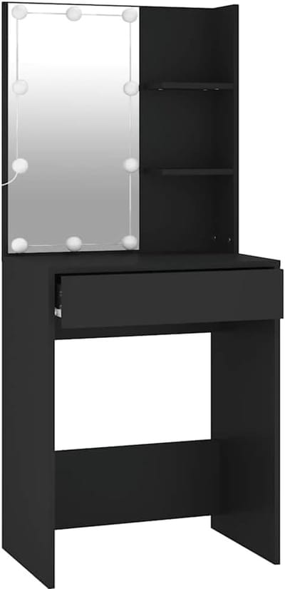 Kaptafel met LED Verlichting en Lade - Make-up Tafel voor Slaapkamer