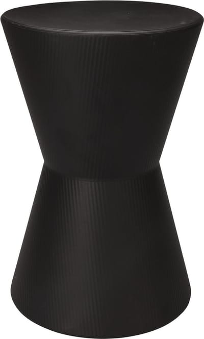 In & Out Deco Bijzettafel - Metaal - Organisch Rond - Zwart - Hoog 46 cm - Rond 29 cm