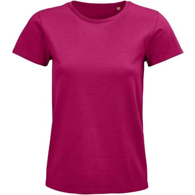 SOLS Dames/Dames Pioneer Organic T-shirt (Fuchsia)