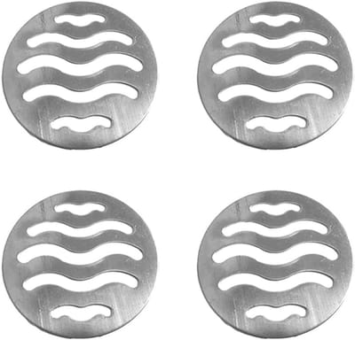 Dailygoods- Afvoerafdekking Ronde - Vloerafvoerzeef Roestvrij Staal - Afvoerrooster Douche - Afvoer Roestwerend - 90 mm - 4 Stuks