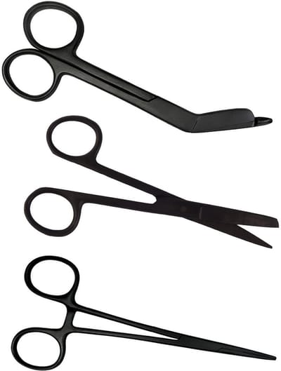 LINKSHANDIG Verpleegkundige Scharenset - Stealth Black - MDR Gecertificeerd - Zorg - Zuster - Cadeau - Verpleegster - Accessoires - Nurse Cadeau - Verpleegkundige Schaar - Verpleegkundige Artikelen