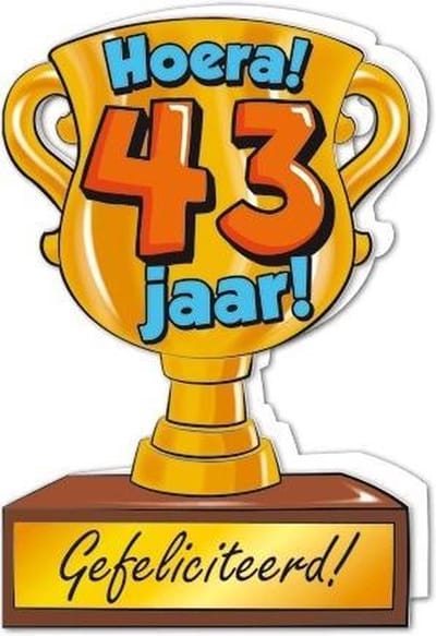 Trofee kaart - 43 jaar