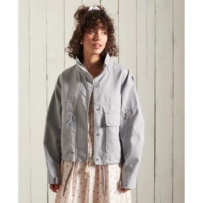 Superdry Bora Cropped Jas Blauw S Vrouw
