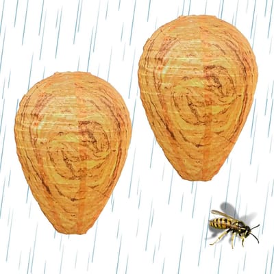 Hoornaar Val - Hoornaarval Aziatische - Wespenafweer Lantaarn - Waterdichte Stof - Imitatie Wespennest - Set van 2 - Voor Buiten