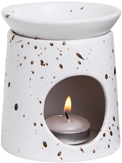 Dailygoods - Aromalamp van keramiek, geurlamp voor etherische oliën, geurwas en wierookstoofjes, wierookbrander in mat design