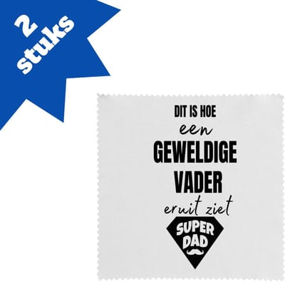 Akyol - dit is hoe een geweldige vader eruit ziet brillendoekjes - Vader - papa - vaderdag - cadeau - verjaardag - kado - 17,8 bij 17,8 cm - 2 stuks